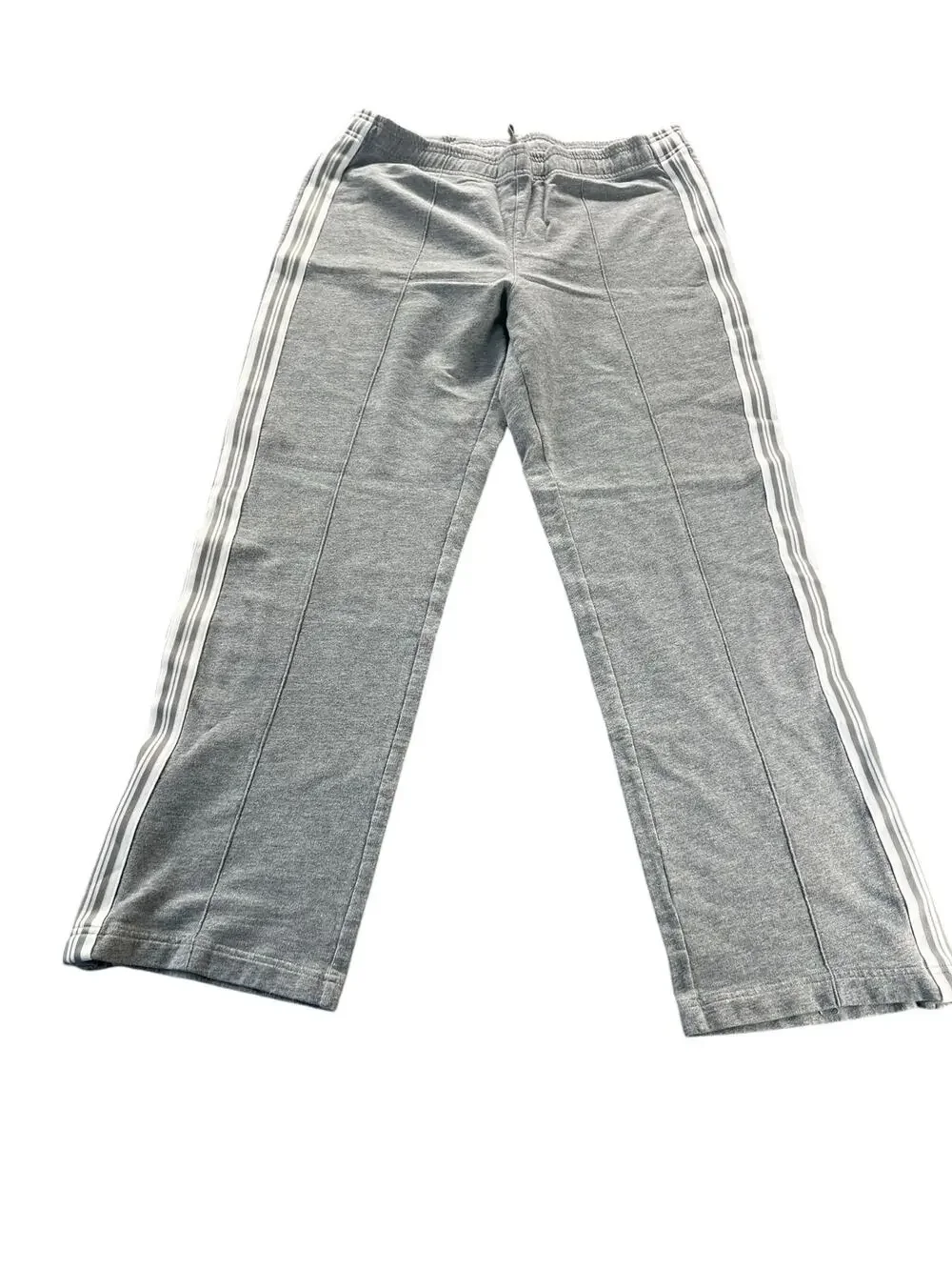 Aspire Heathered Gray White Side Stripe Pull-On Sweatpants Women's Size Large